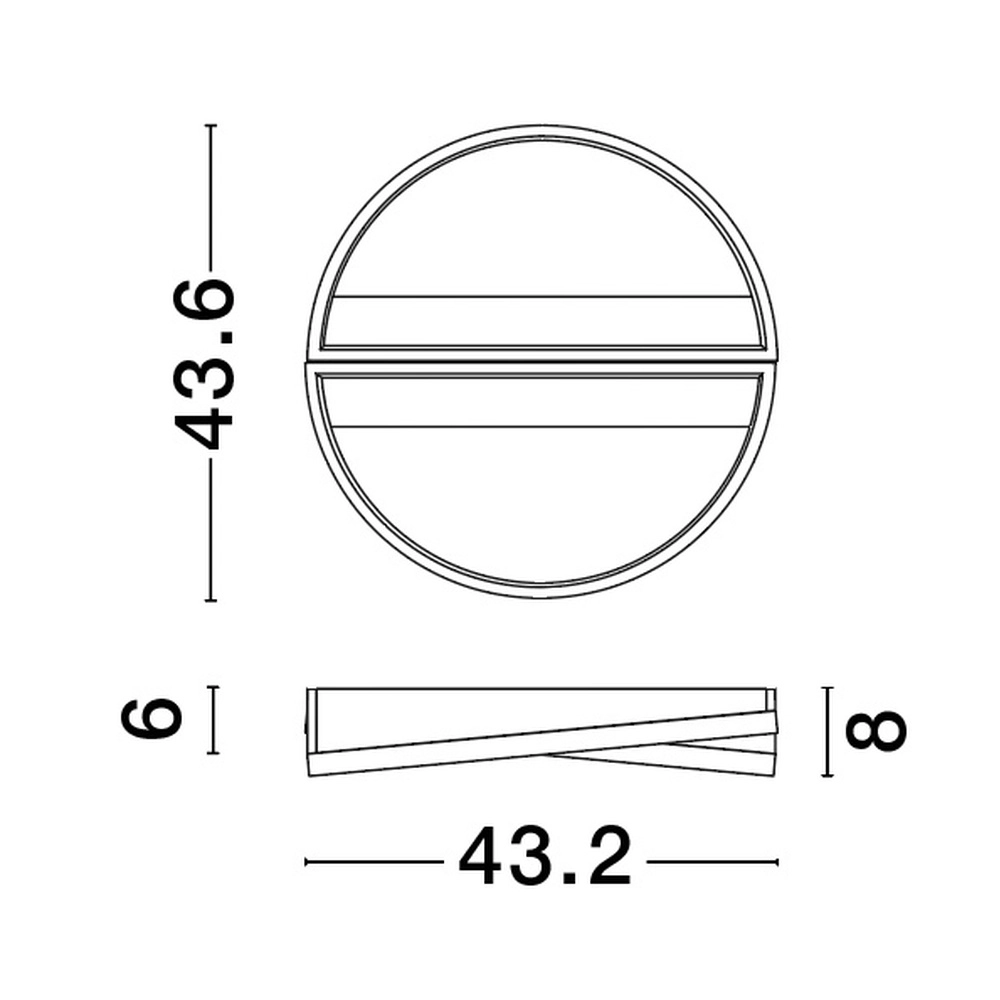 Design plafondlamp Elize zwart met goud Ø 43,2cm Lyora 5212017433152