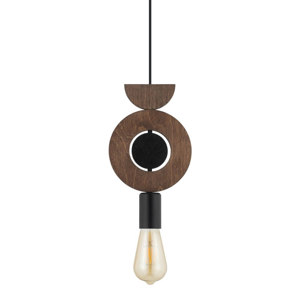 Design hanglamp Drops Wood D 1-lichts hout Lyora 5903139111768
