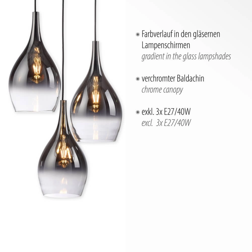 Moderne hanglamp Pilua 3-lichts rond Paul Neuhaus 4012248366097