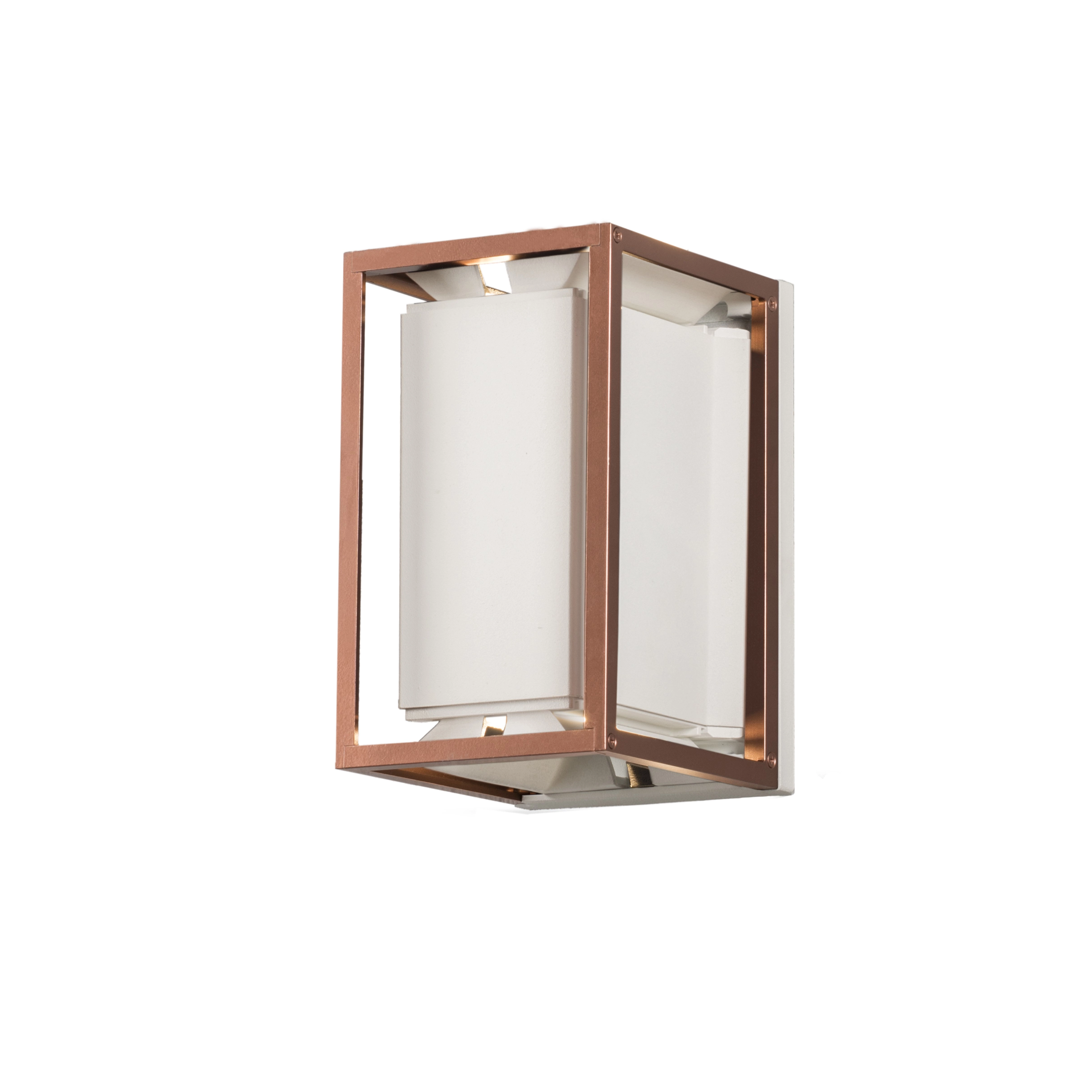 Led buitenlamp Vale Up-Down wit met koper