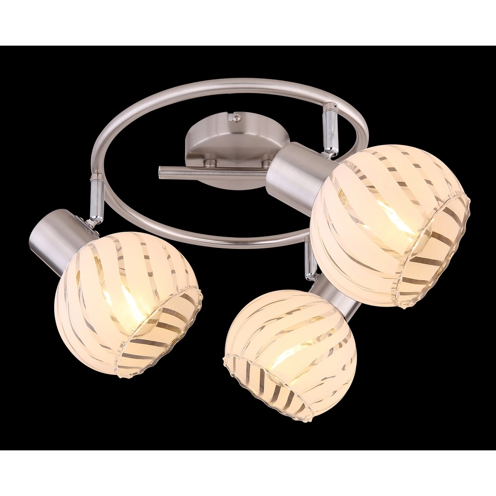 Plafondlamp Willy nikkel 3-lichts Globo 9007371409105