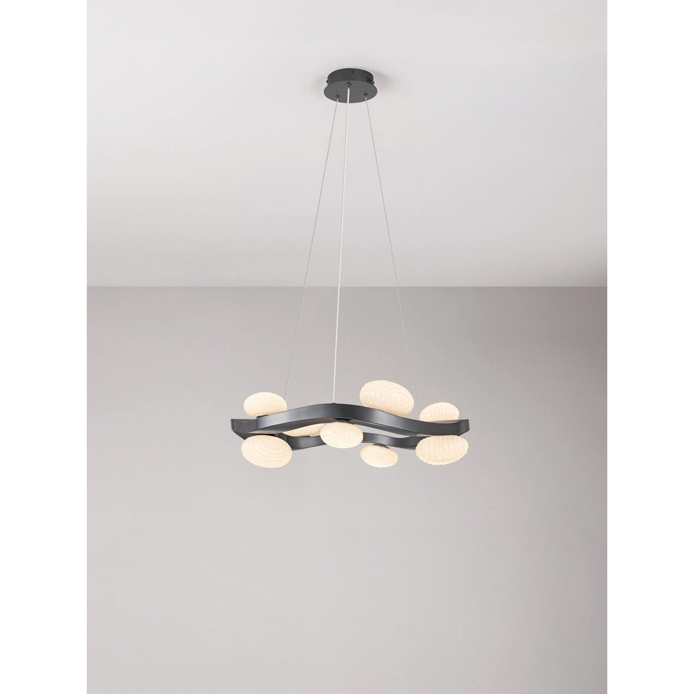 Design hanglamp Severo zwart met wit Lyora 5212063500365
