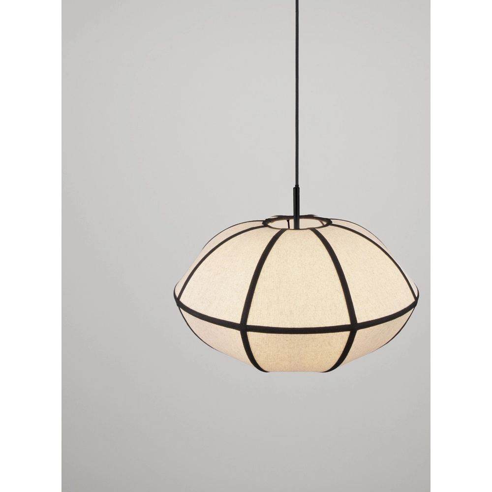 Hanglamp Brera zwart met wit Ø 45cm Lyora 5212017493569