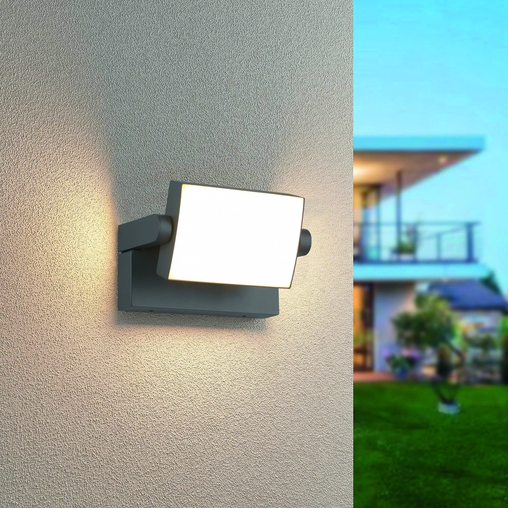 Richtbare wandlamp Kansas antraciet Trio 4017807603569