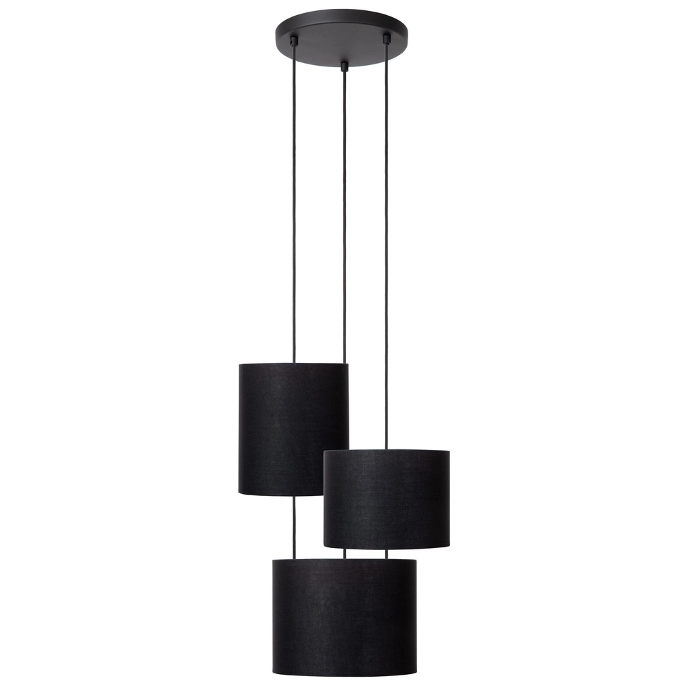 3-lichts hanglamp Maya zwart