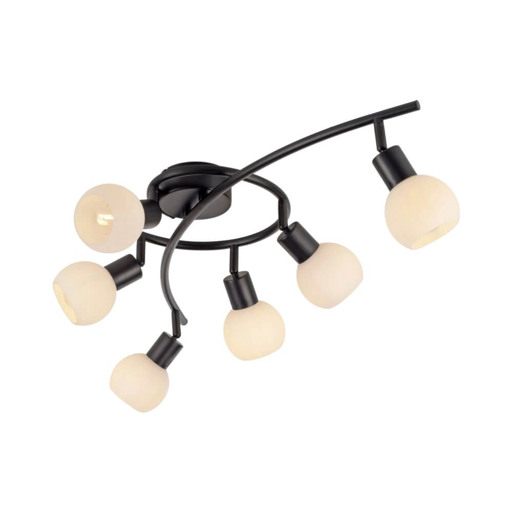 Zwarte plafondlamp Loki 6-lichts Just Light 4043689000806