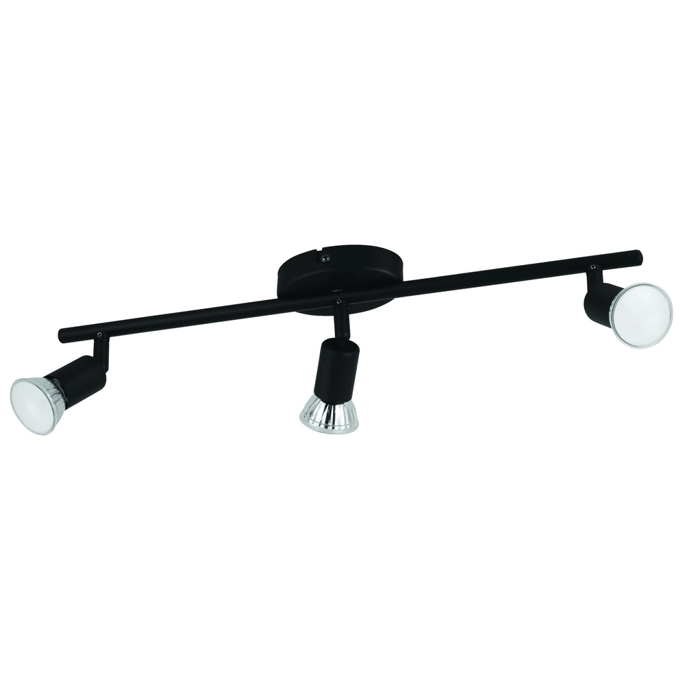 Plafondlamp Buzz-Led 3-lichts zwart