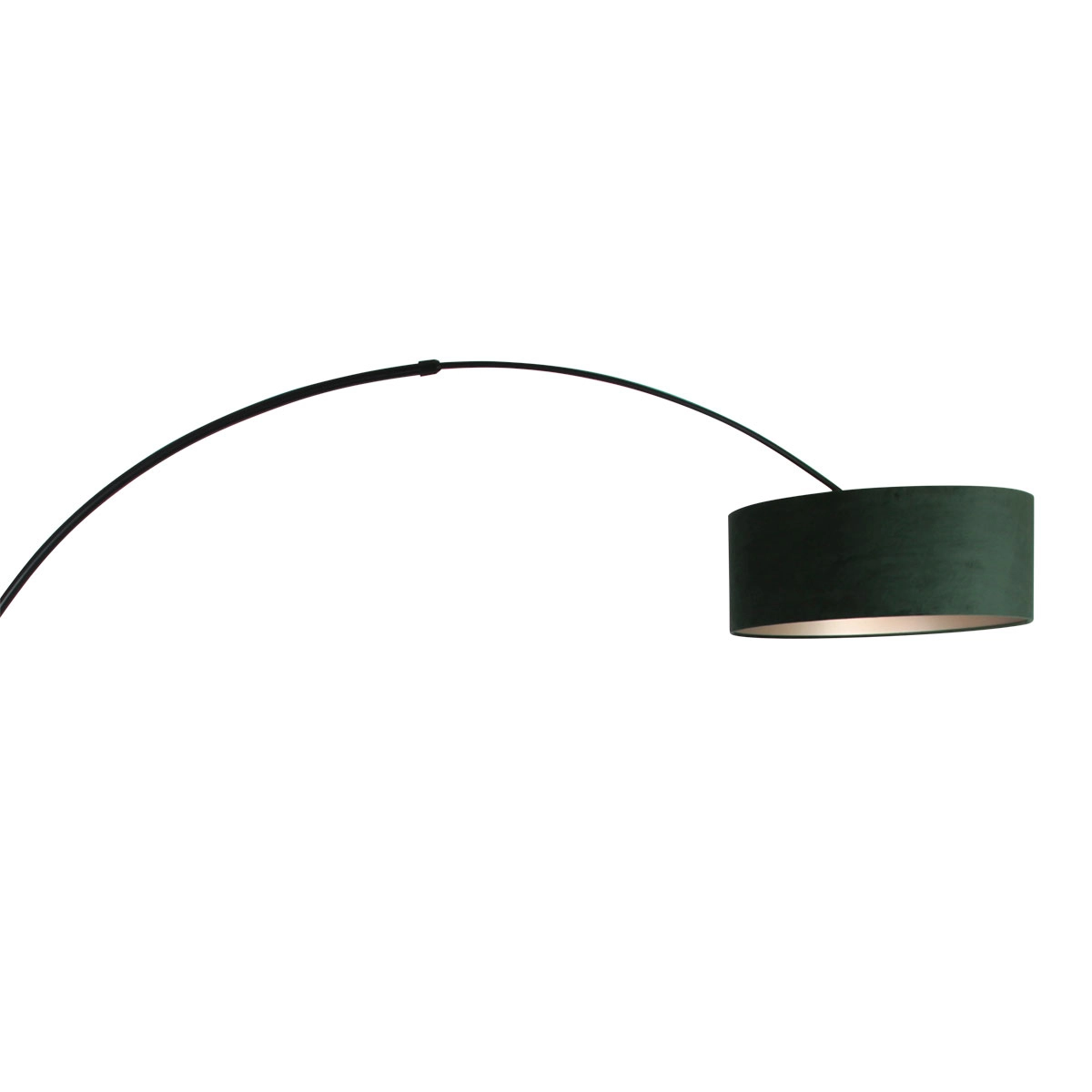 Booglamp Sparkled zwart met velours groene kap Steinhauer 8712746145977