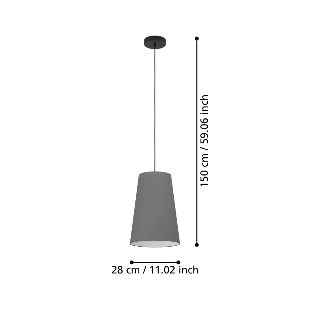Hanglamp Petrosa met grijze kap Stars of Light 9008606238149