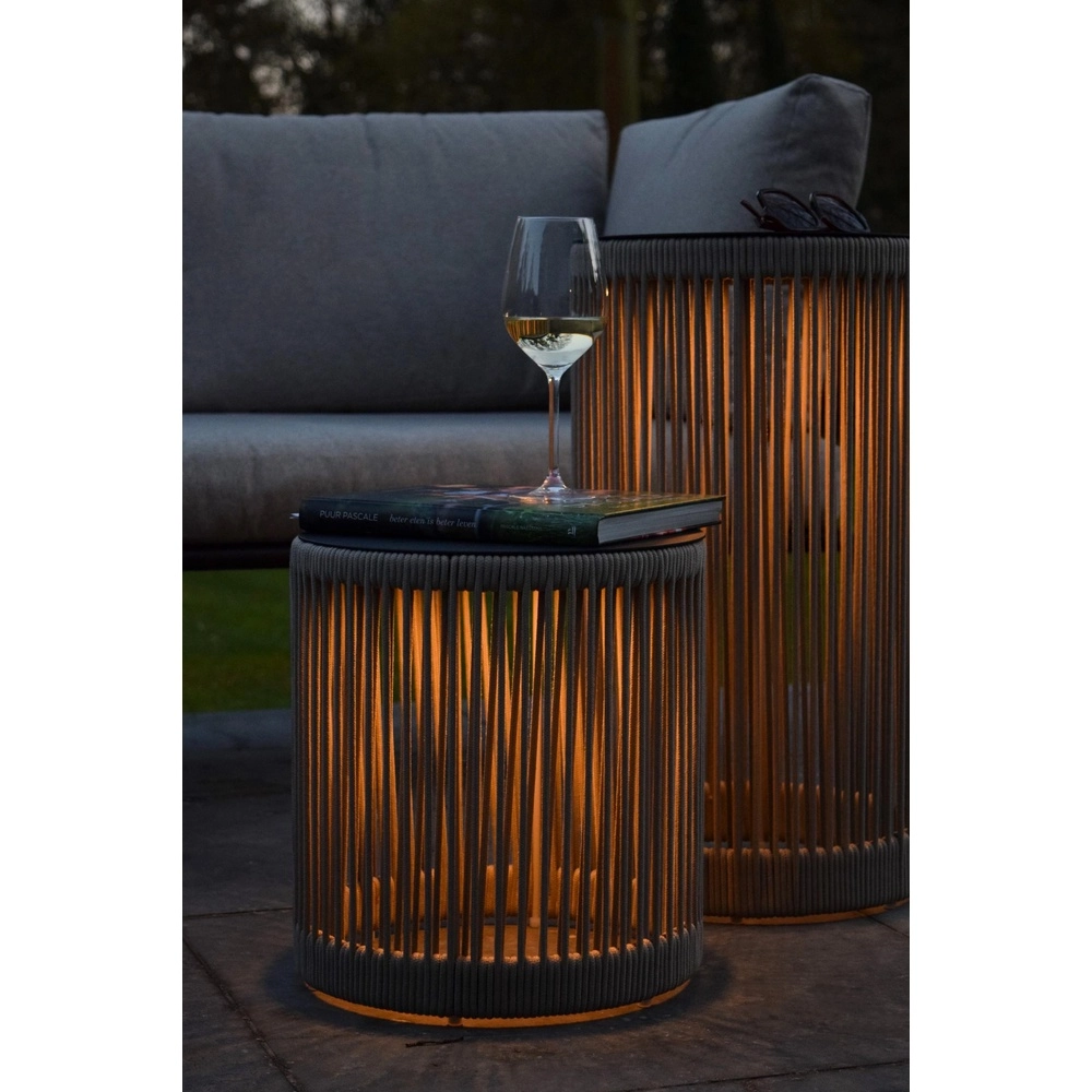 Oplaadbare vloerlamp Pingi taupe 36,5 x Ø 33,5cm Lucide 5411212061478