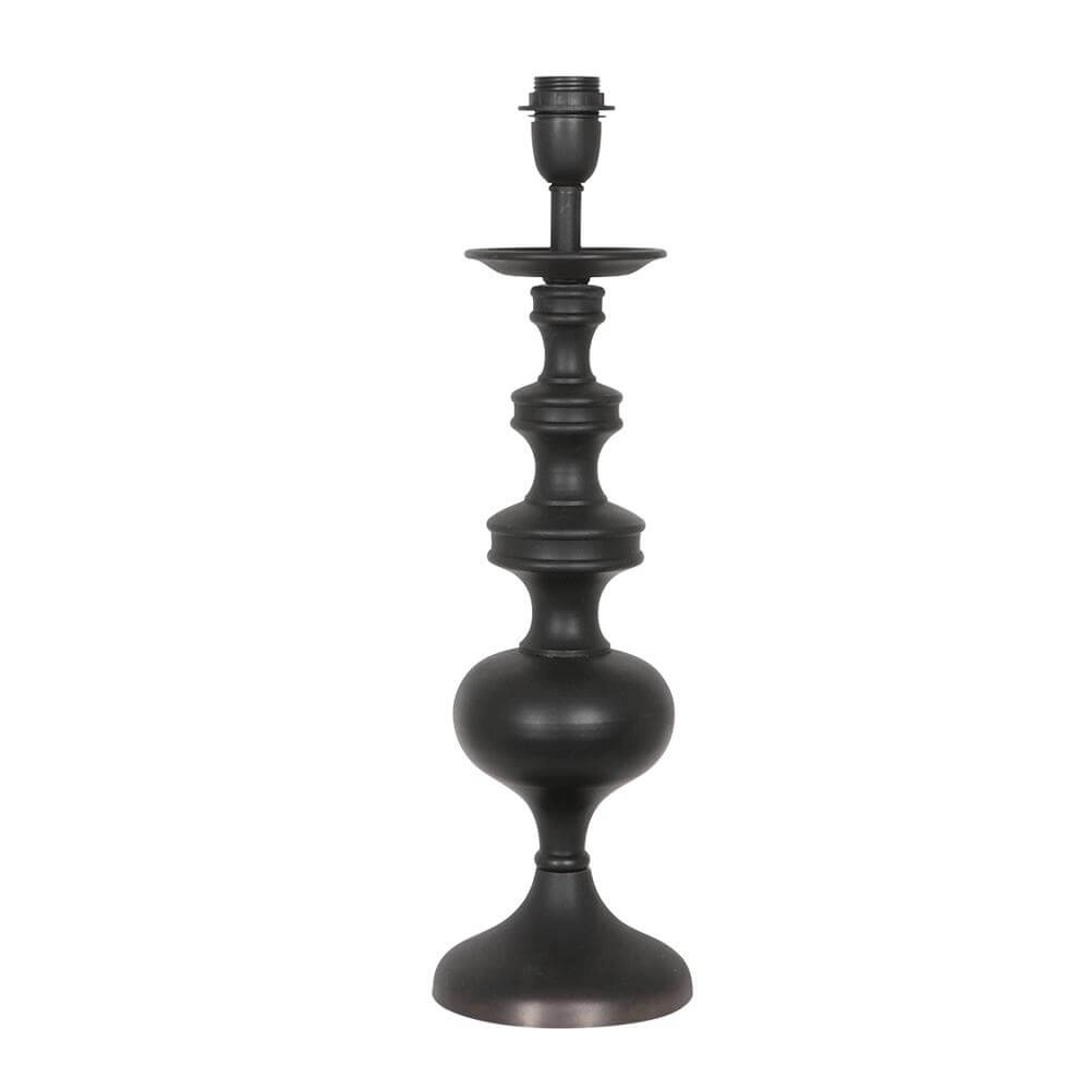 Tafellamp Lyons zwart met strokleurige kap Steinhauer 8712746172492
