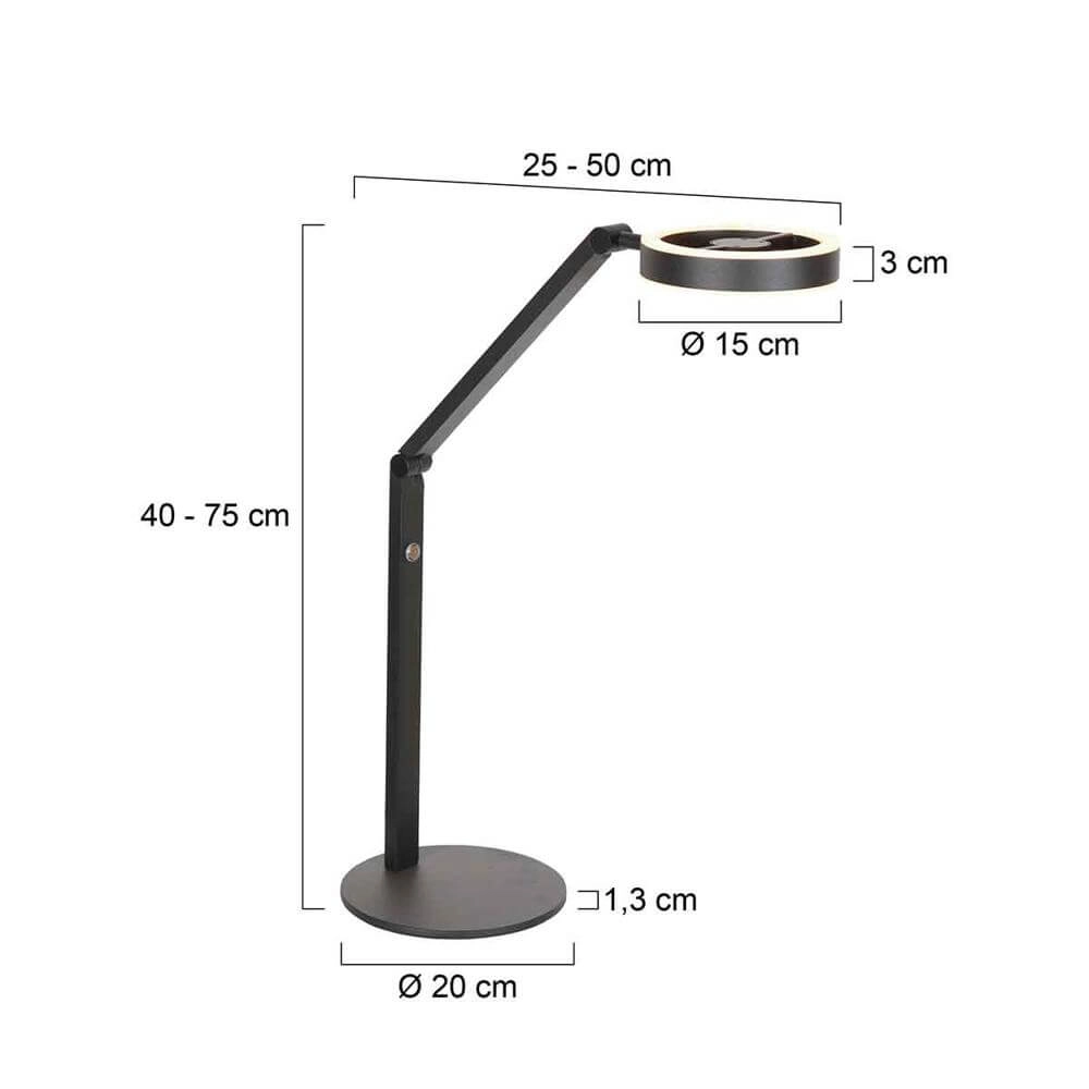 Tafellamp Ringlux zwart Steinhauer 8712746176667