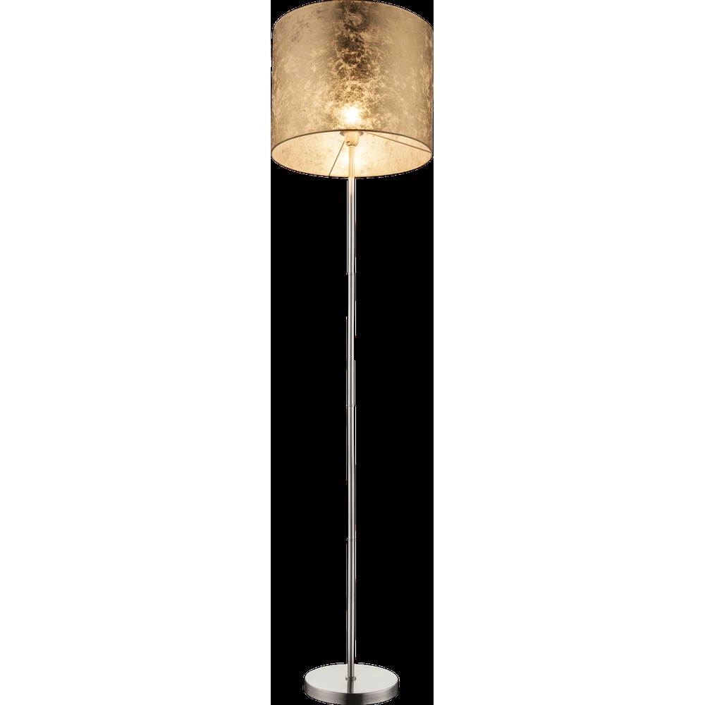 Vloerlamp Amy nikkel met gouden kap