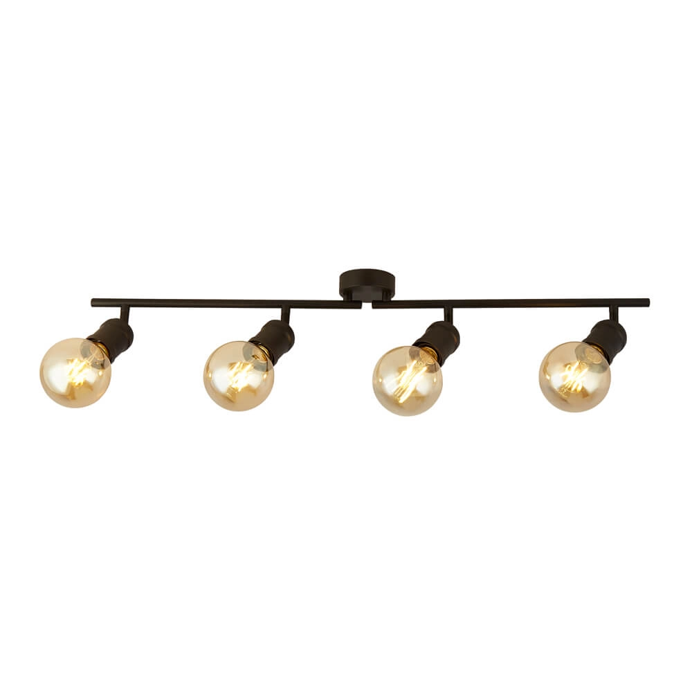Plafondlamp Dance 4-lichts zwart
