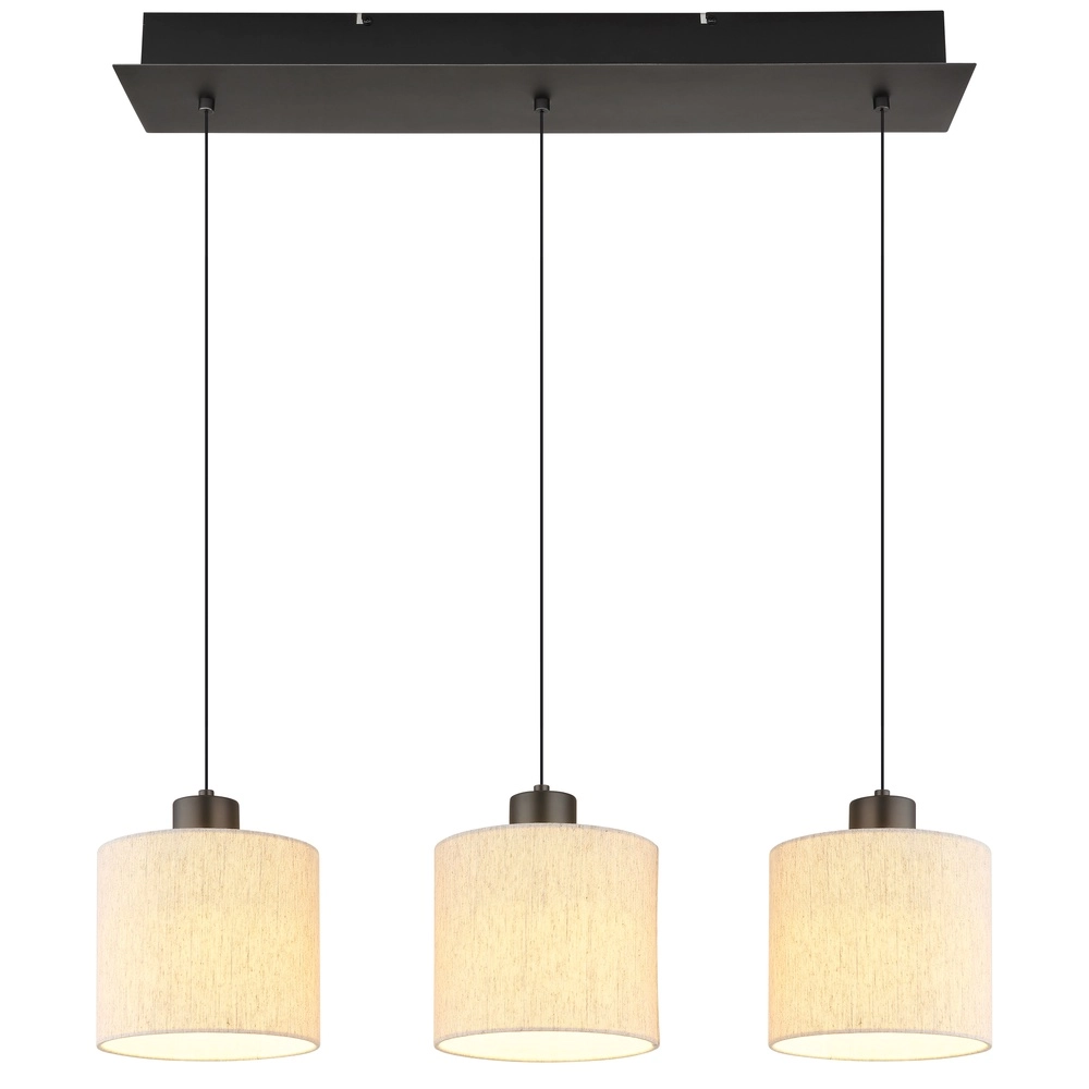 Gunmetal hanglamp Thea 3-lichts recht Globo 9007371567034