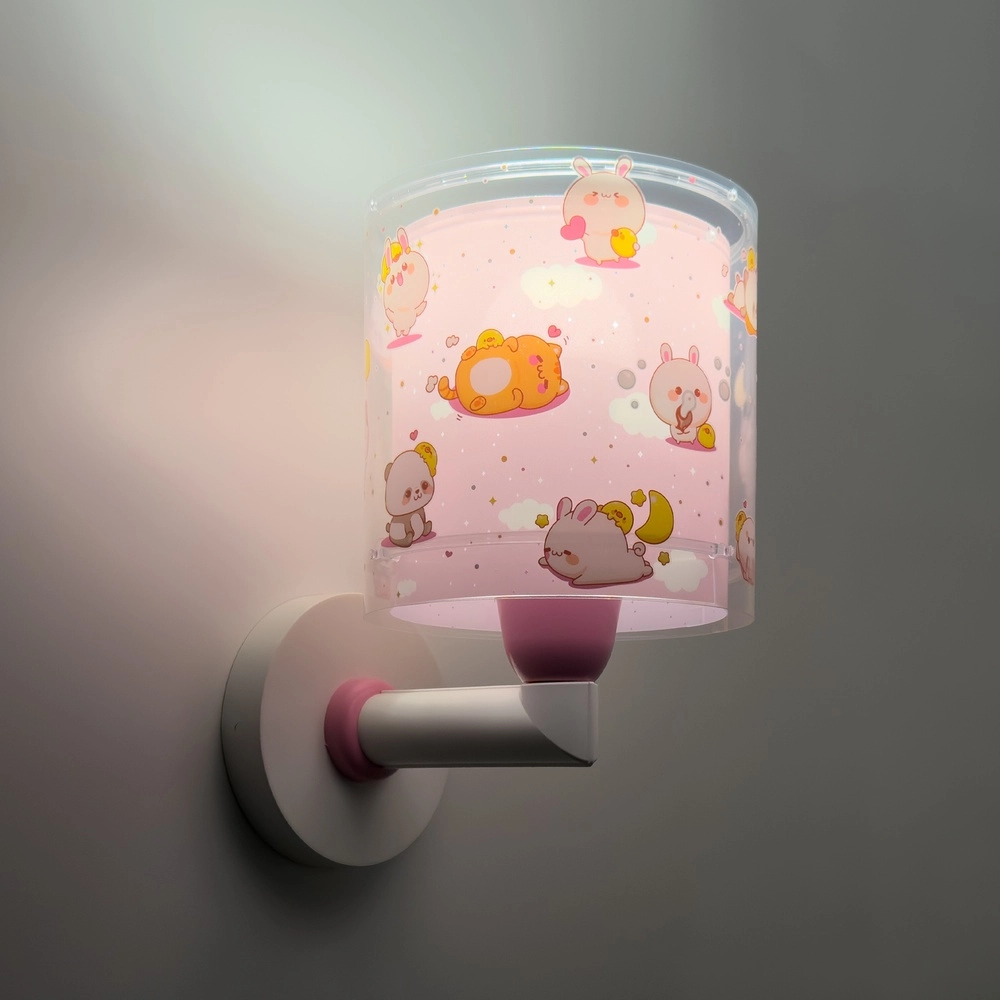 Kinder wandlamp Kawaii Friends roze glow in the dark Dalber 8420406002224