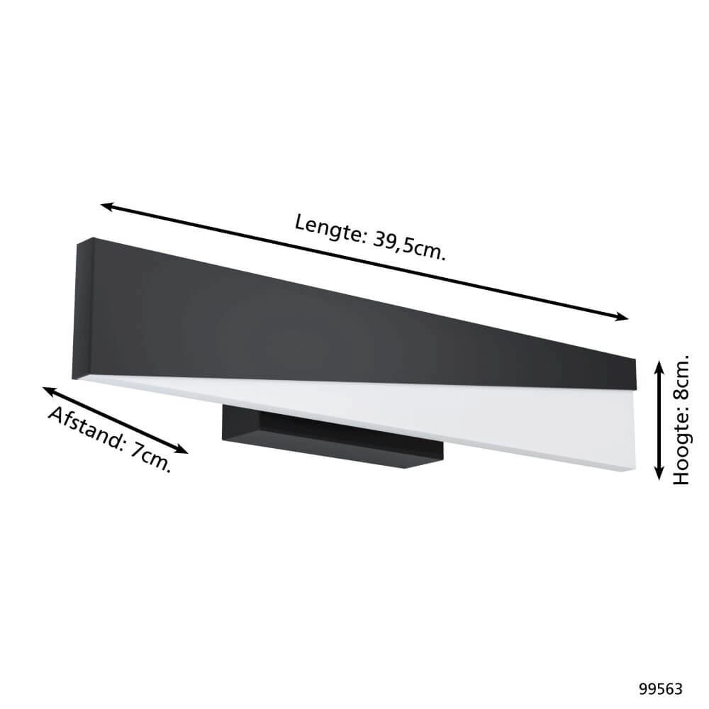 Led wandlamp Isidro zwart Eglo 9002759995638