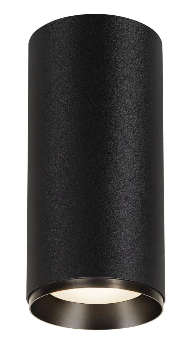 Opbouwspot Numinos XL cilinder zwart 4000K - 24gr