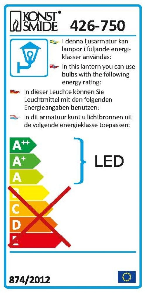 Buitenlamp Hild design KonstSmide 7318304267504