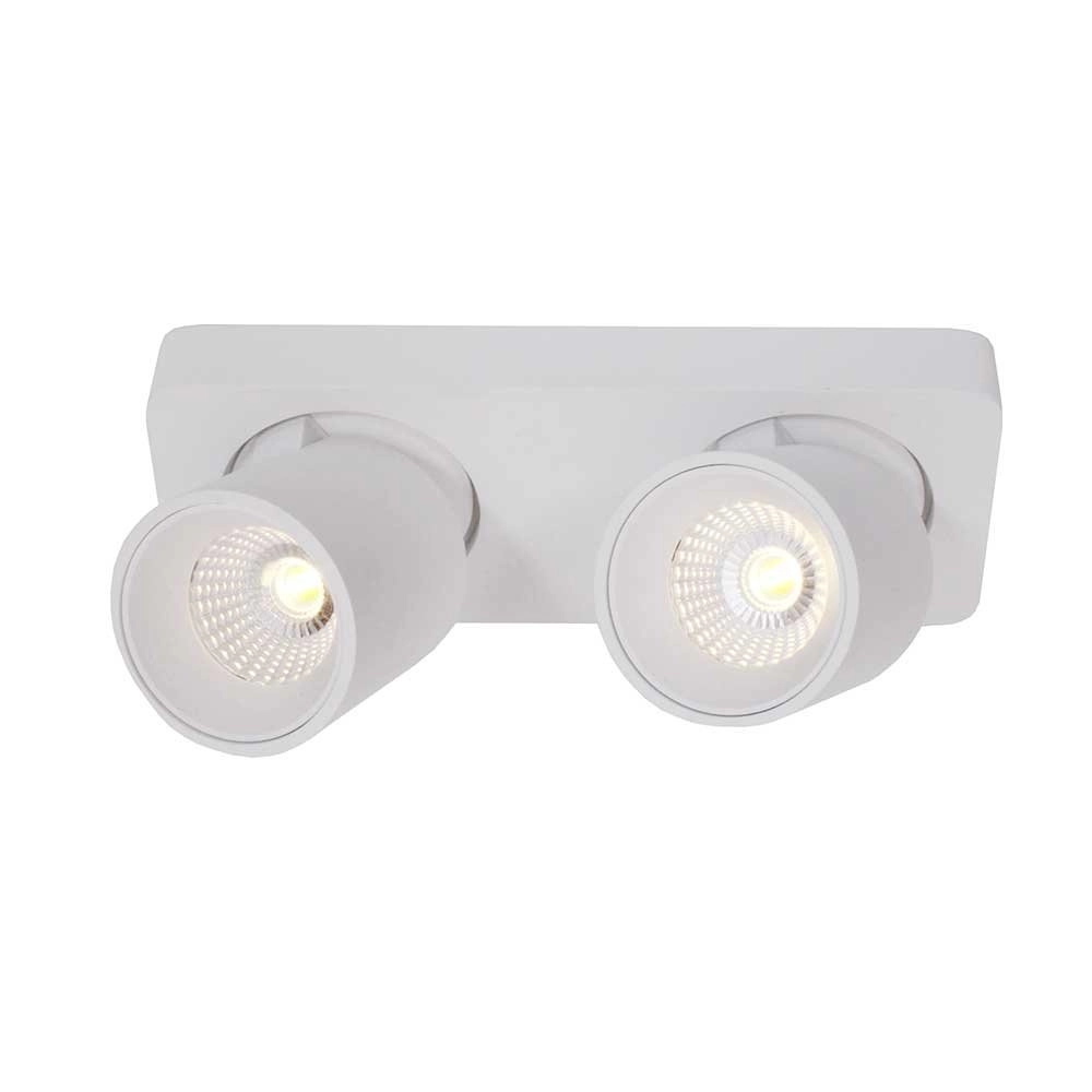 Dubbele ledspot Laguna 2-lichts wit