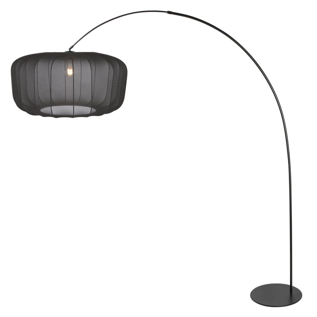 Zwarte booglamp Curve met zwarte kap Ø60cm Steinhauer 8712746183153
