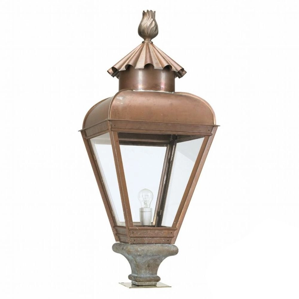 Nostalgische lantaarnlamp Jan vd Heijden 100cm koperbruin