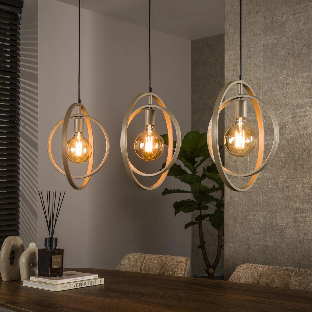 Eettafel hanglamp Turn 3L - Ø 40cm - zand