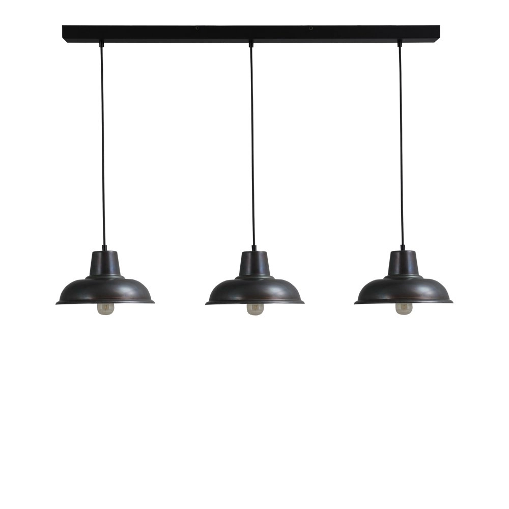 Eetkamerlamp Industria 3x26 Landelijk