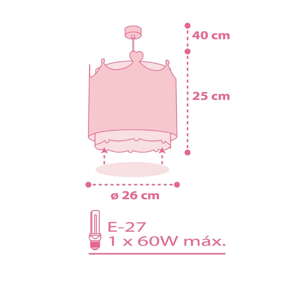 Kinderkamer hanglamp Little Queen Dalber 8420406002750