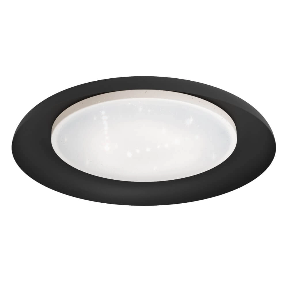 Zwarte plafondlamp Penjamo Ø 46,5cm