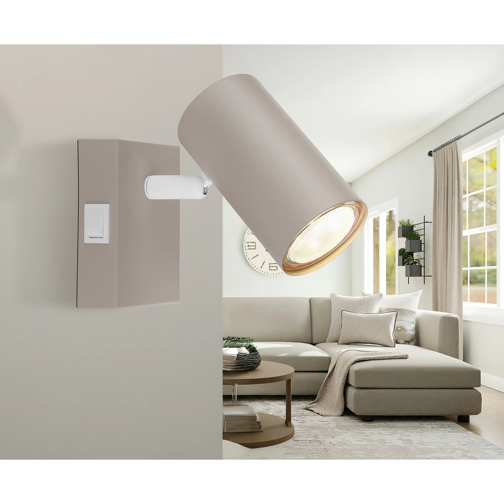 Enkele wandspot Robby zand bruin Globo 9007371578443