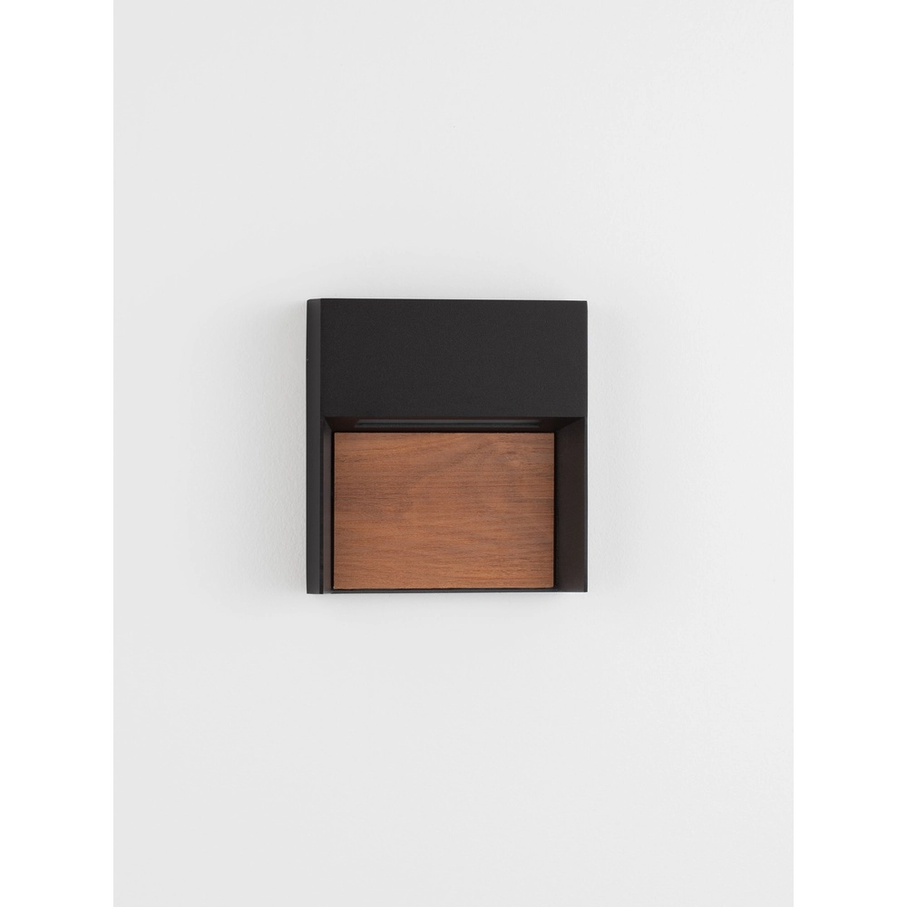 Design wandlamp Noray zwart met hout - 2700K Lyora 5212063504295
