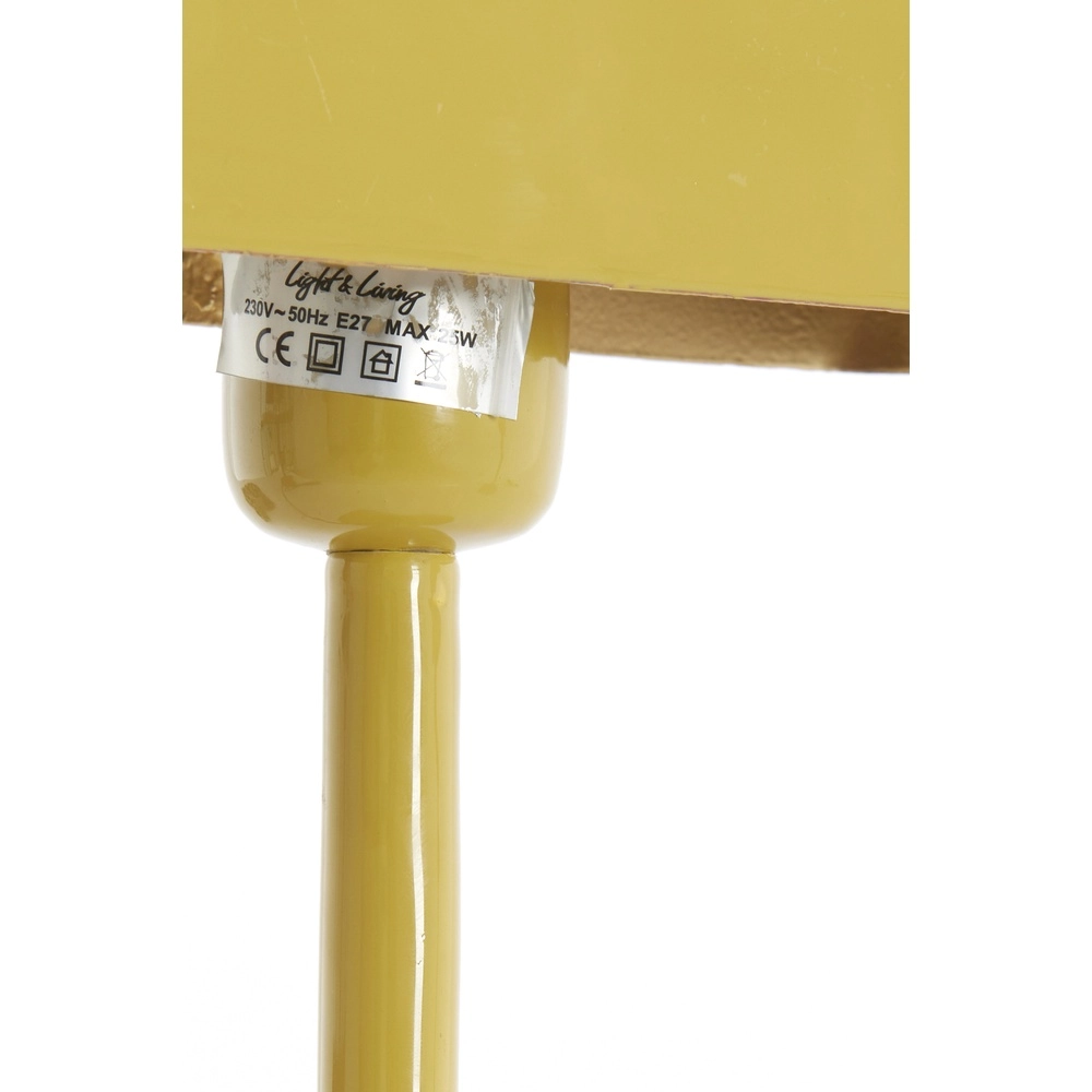 Nachtkastlamp Elenie 20x10cm - glans okergeel Light & Living 8717807818722