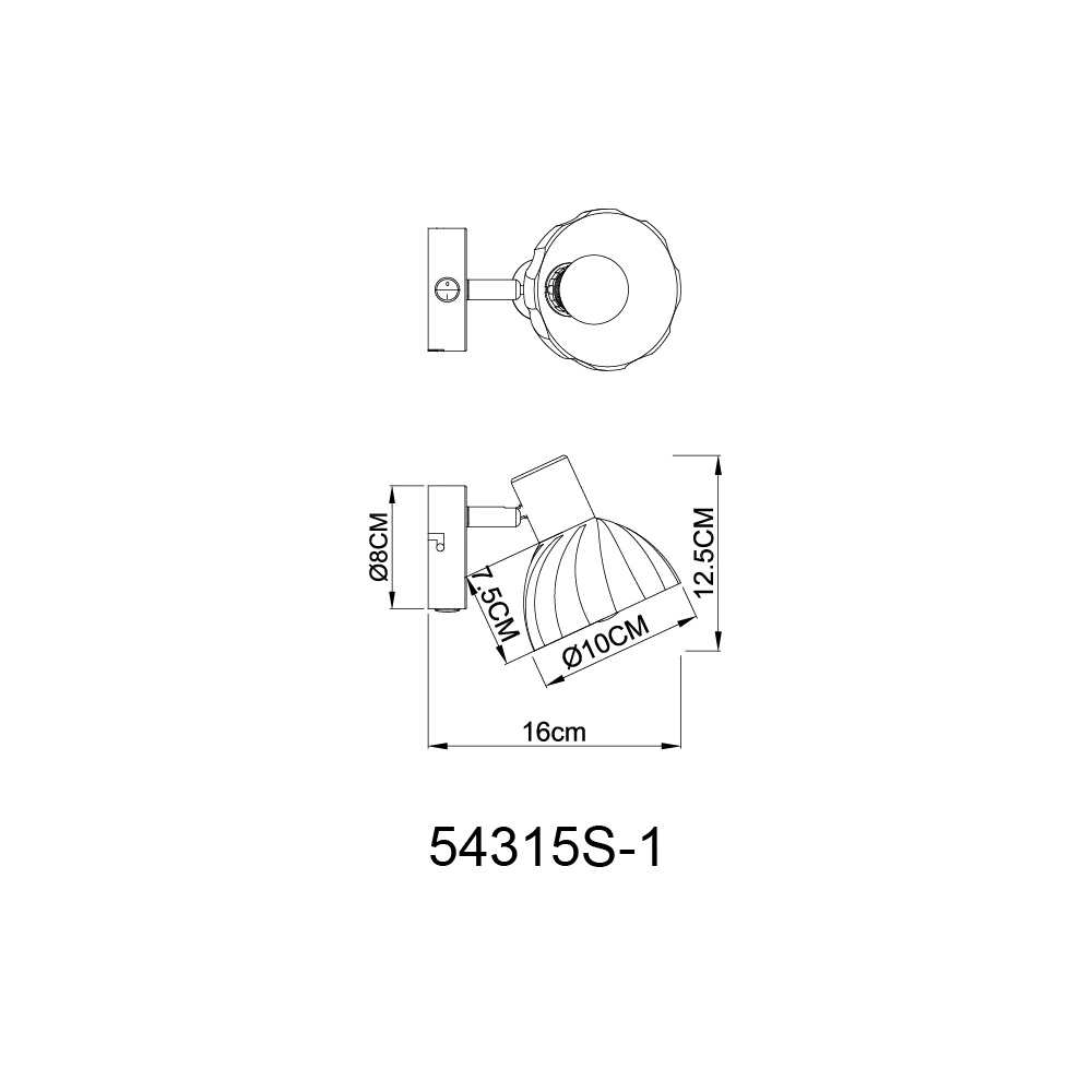 Wandlamp Zachery zwart Globo 9007371528493