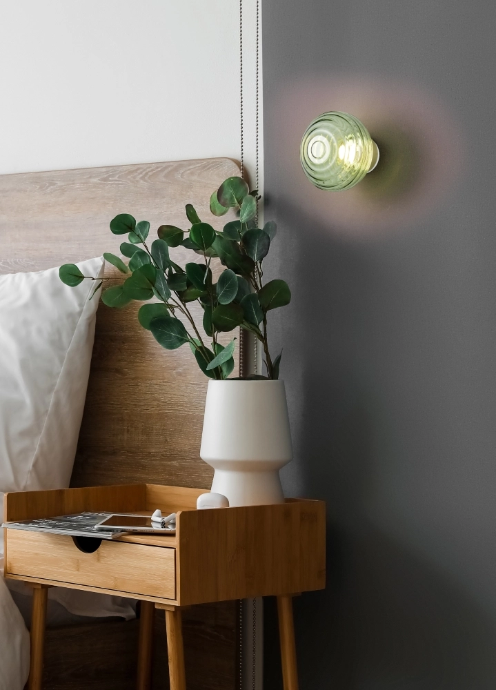Wandlamp Earl groen glas oplaadbaar Trio 4017807643459