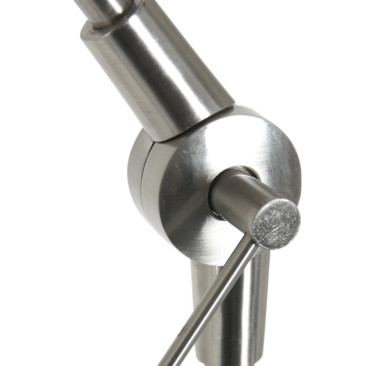 Vloer Leeslamp Prestige Chic RVS met 40cm taupe lampenkap Steinhauer 8712746145717