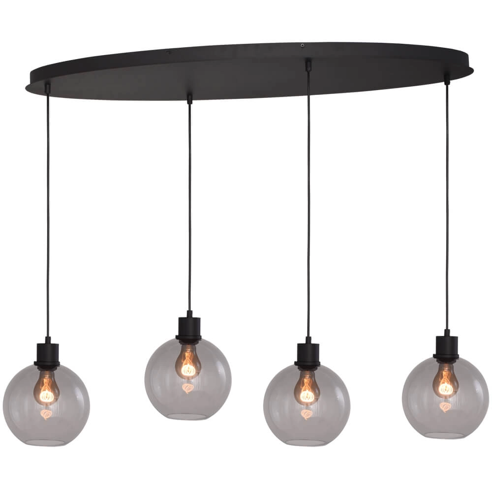 Hanglamp ovaal Lazise Oval 4x Ø 20cm goud