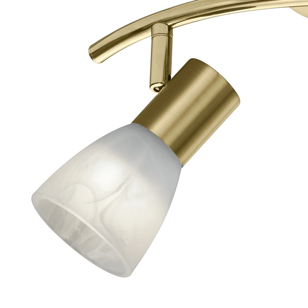 LED plafondspot Levisto 2-lichts messing mat Trio 4017807281668