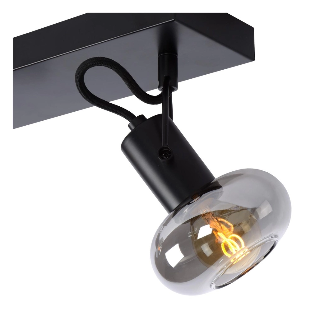 Plafondlamp Madee 2-lichts zwart Lucide 5411212176783