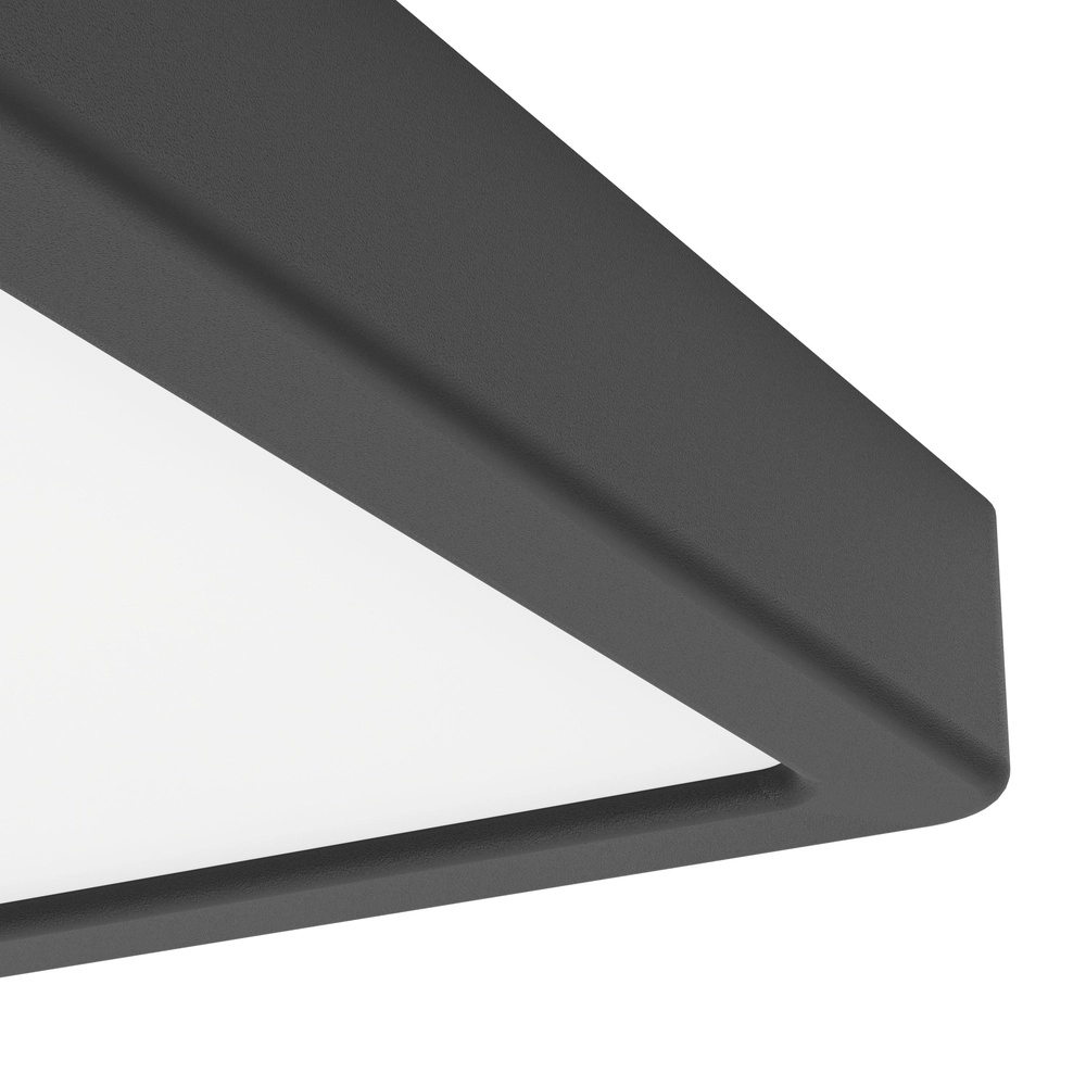 Plafonnière IP44 Fueva 6 vierkant - zwart - 15x15cm Eglo 9008606330331