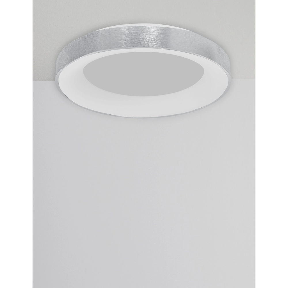 Plafondlamp Rando Thin zilvergrijs Ø 60cm