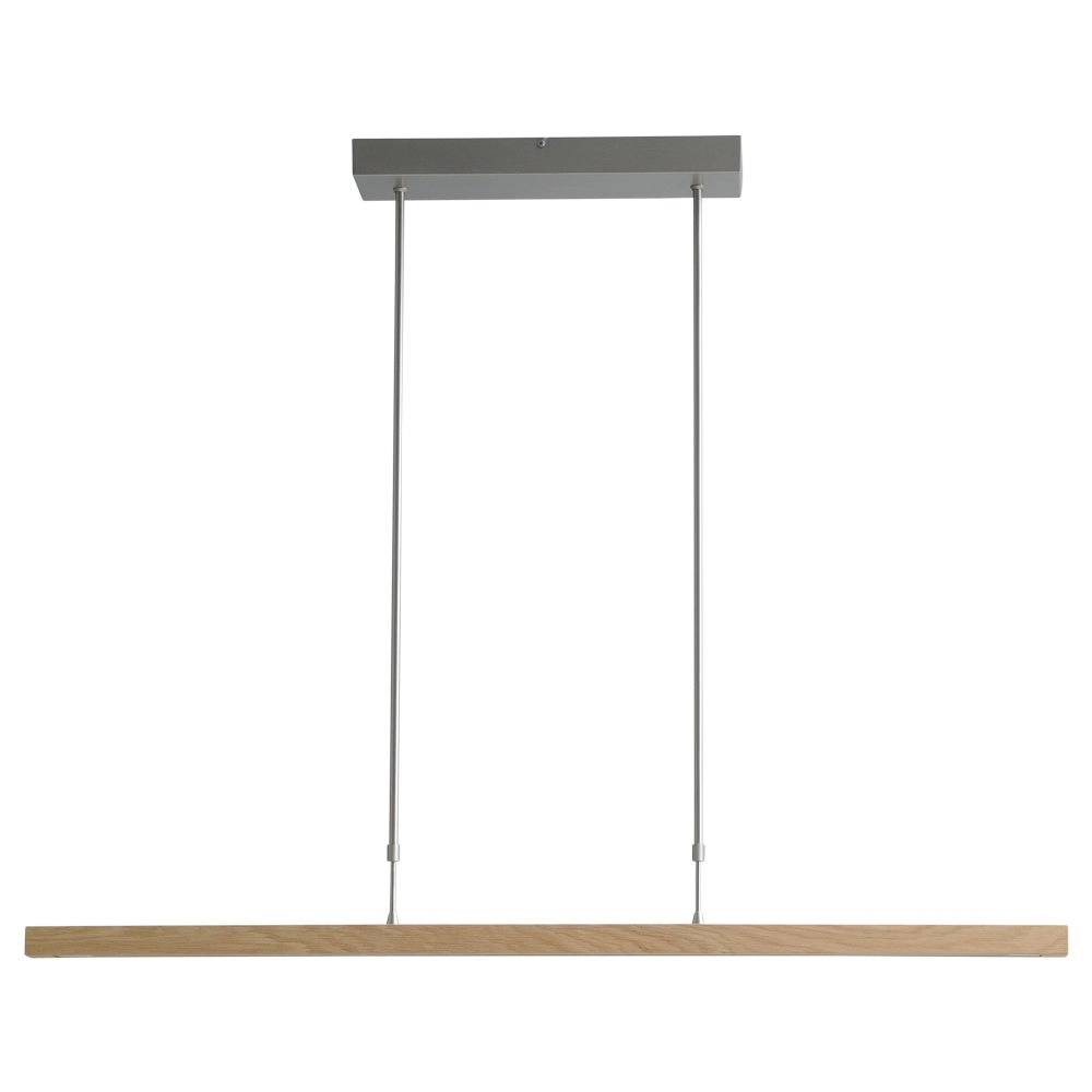 Hanglamp Oak nikkel met hout 104cm Masterlight 8718121192215