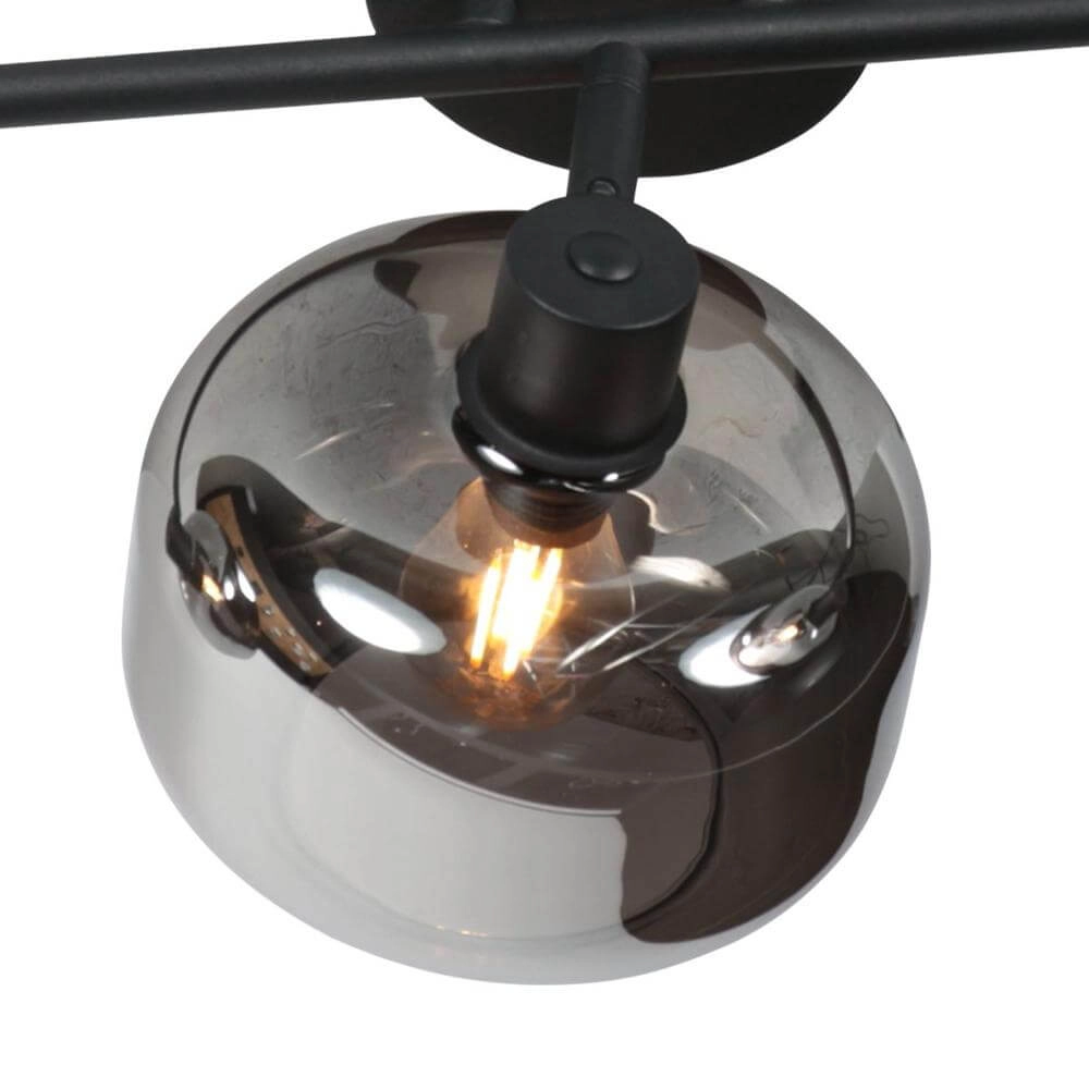 Zwarte plafondlamp Tenebris 3-lichts Steinhauer 8712746178128