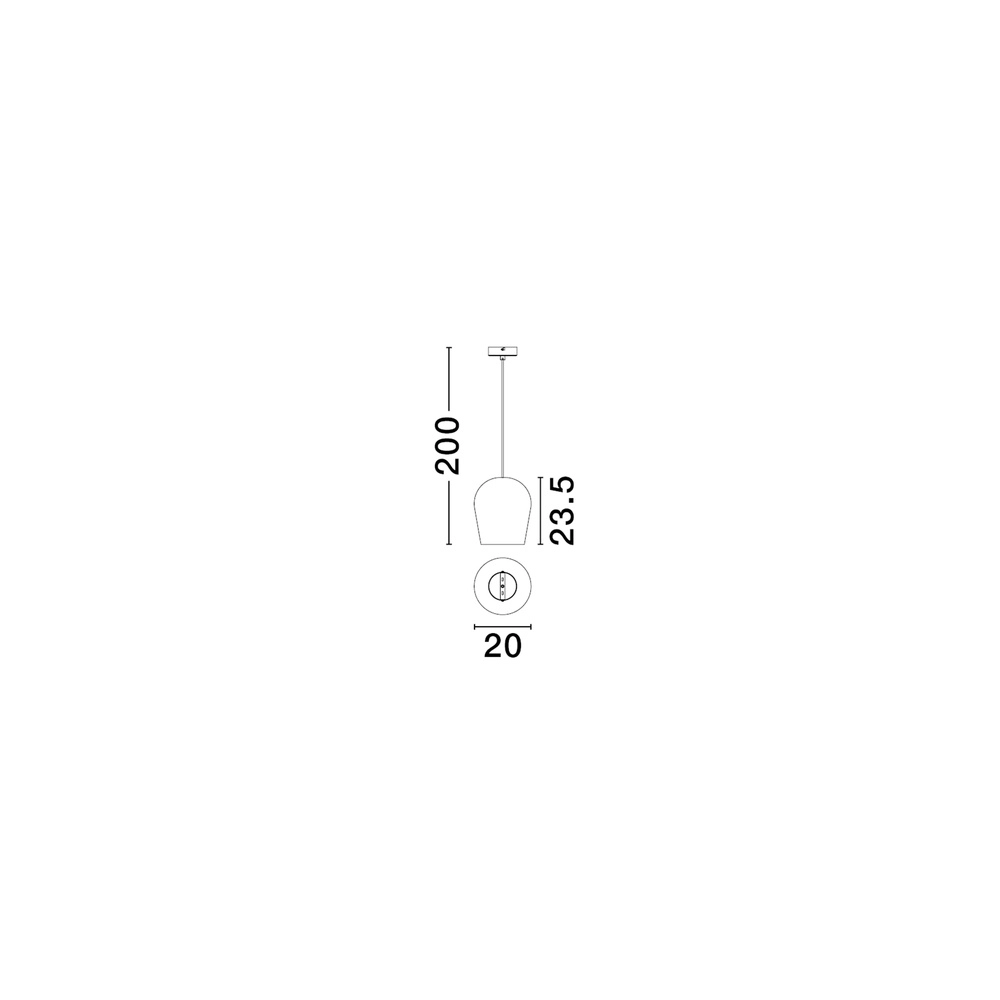 Hanglamp Omio Ø 20cm aarde bruin Lyora 5212017468895