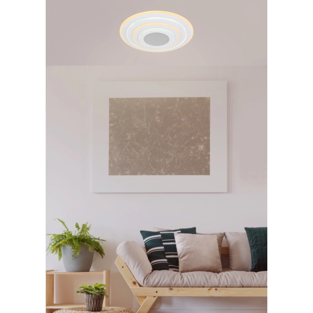 Strakke plafondlamp Jocelyn wit Globo 9007371407682