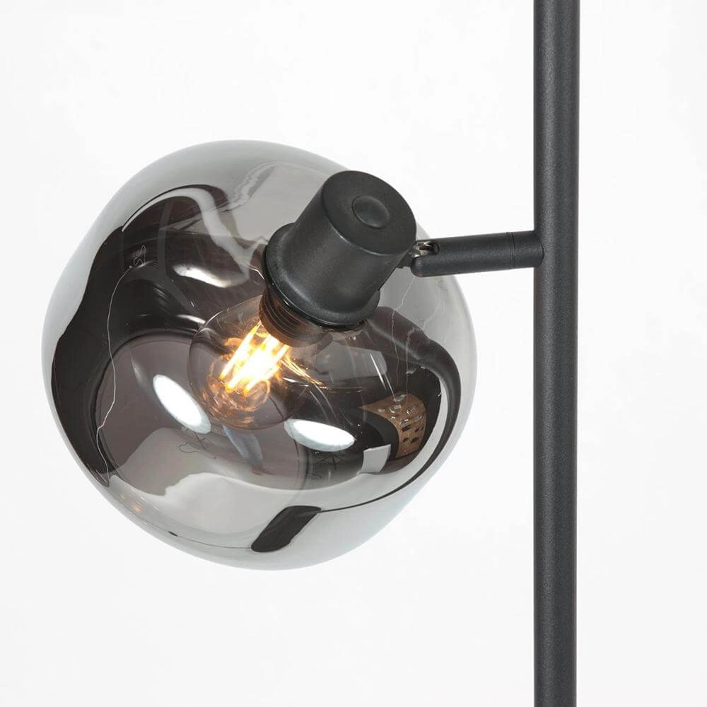 Zwarte vloerlamp Tenebris 2-lichts Steinhauer 8712746178159