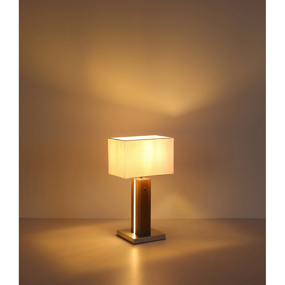 Houten schemerlamp Forest met kap Globo 9007371592333