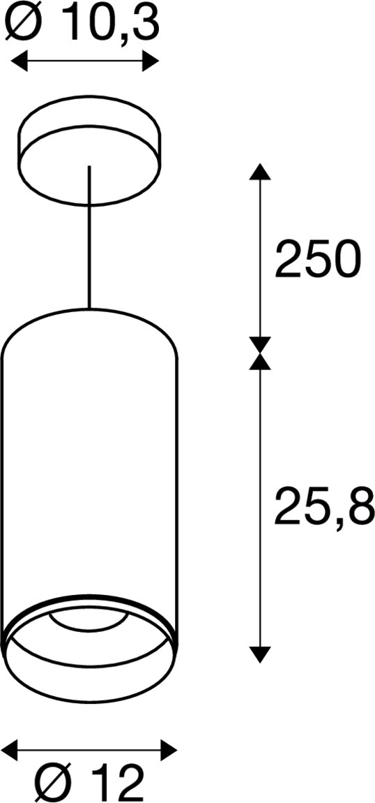 Hanglamp Numinos XL wit/zwart 2700K - 36gr SLV 4024163260855