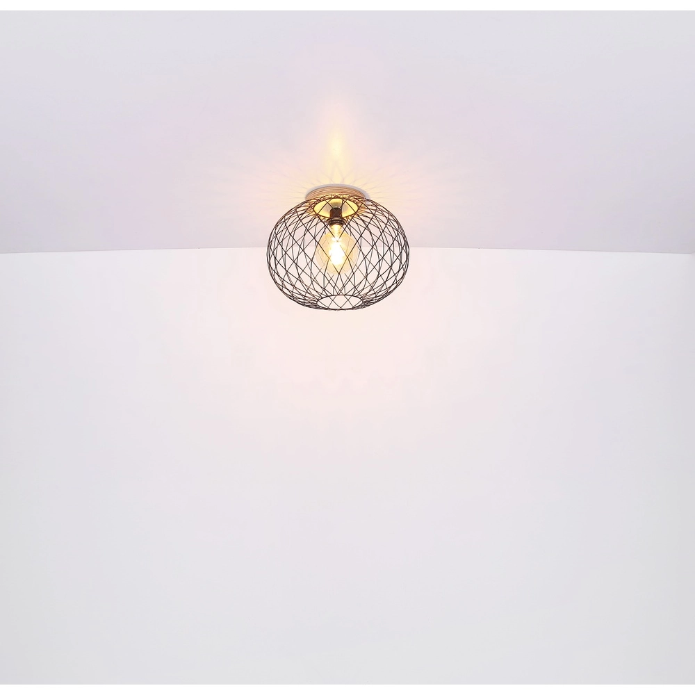 Wandlamp Lacky 2-lichts zwart Globo 9007371417360