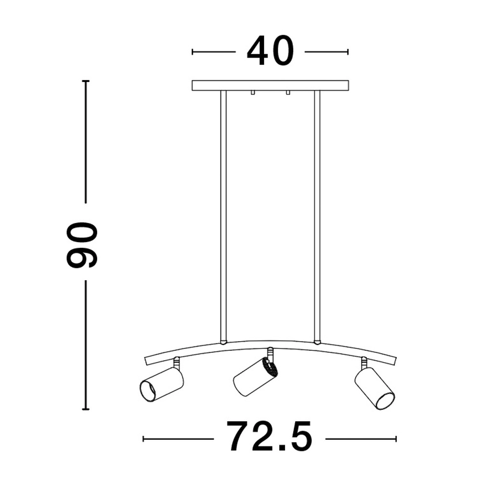 Hanglamp Pogno 3-lichts zwart met goud rond Lyora 5212017431295